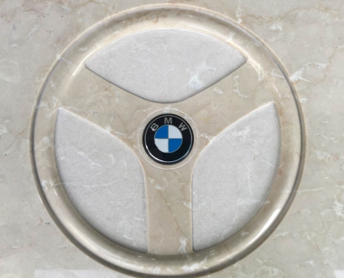 Custom marble or granite work – BMW logo